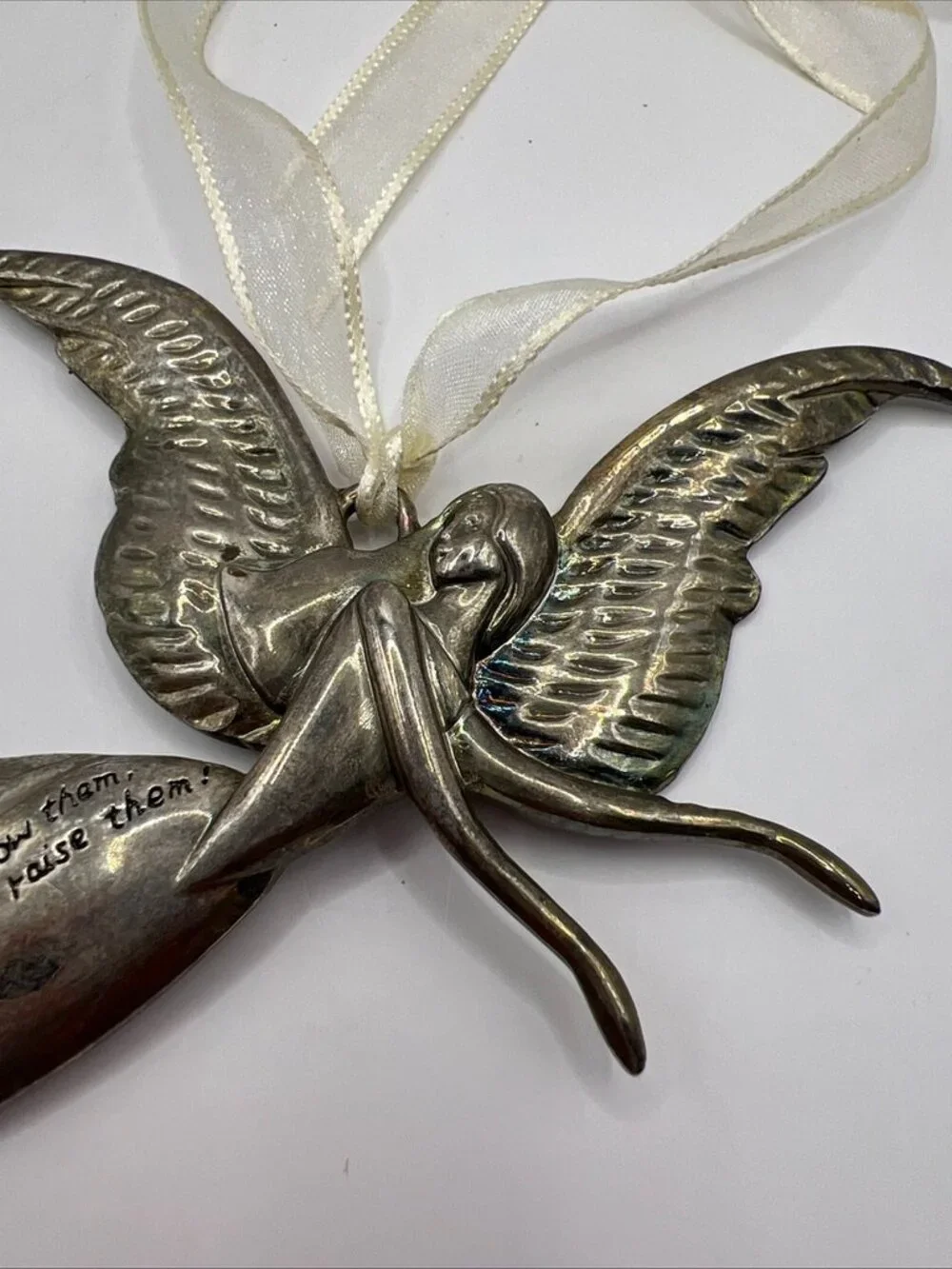 Angelic Reflections Pewter Ornament “good women” Quote Inscription 6x4”